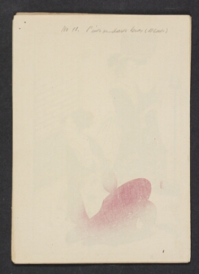 Geishaer forbereder underholdning (aftryk fra magenta skyggeblok), Chōbunsai Eishi, 1895-1905