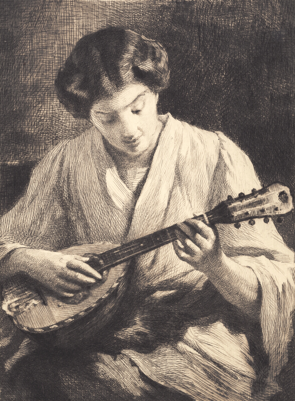 Frans Schwartz, Mandolinspillende dame