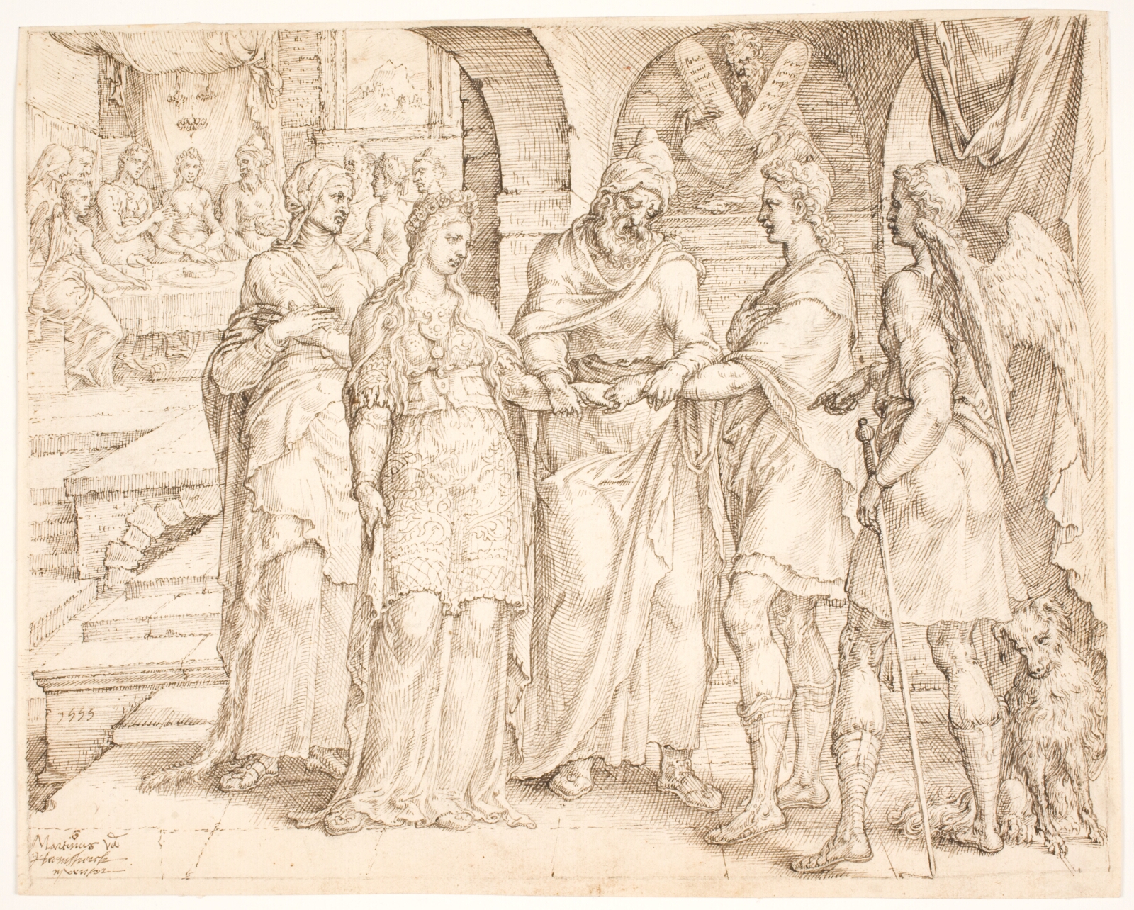 Maarten van Heemskerck, Tobias' formæling med Sara, Raquel's og Edna's datter