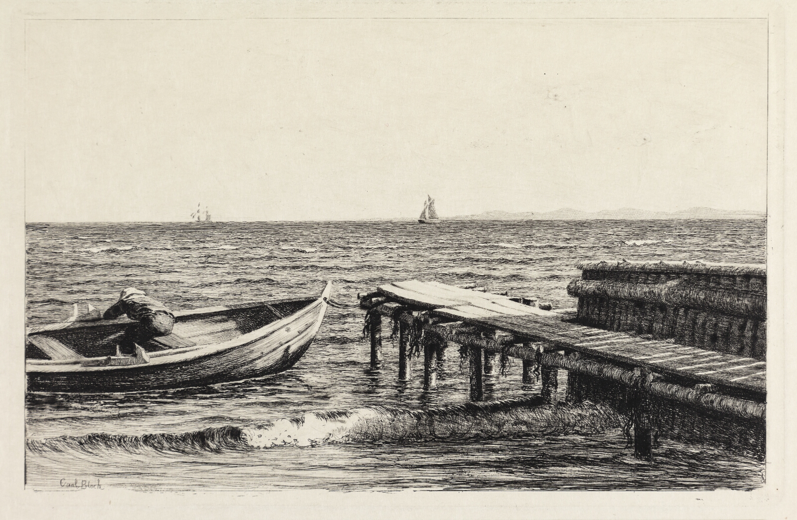 Carl Bloch, Båden ved broen