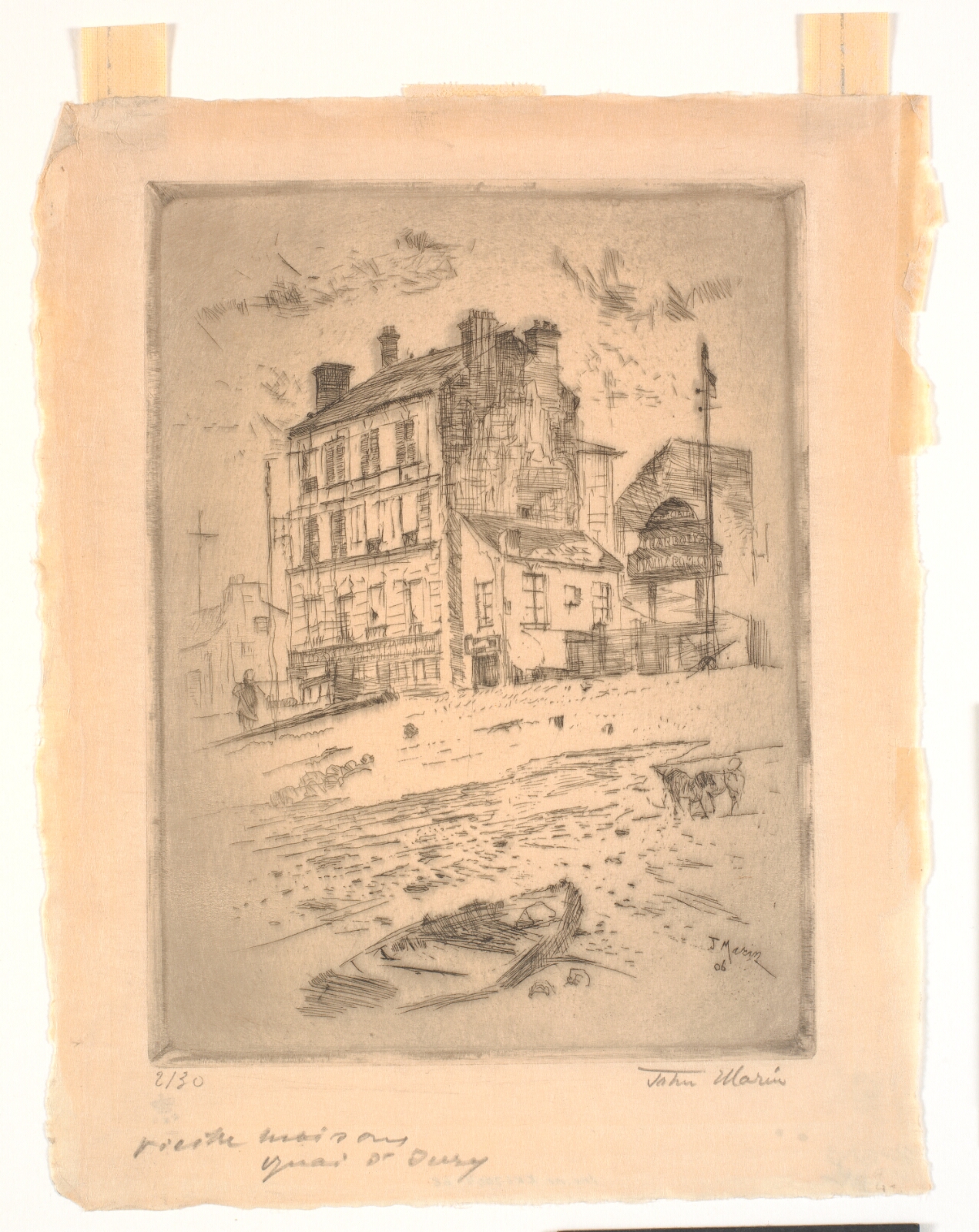 John Marin, Old House, Quay d'Ivry