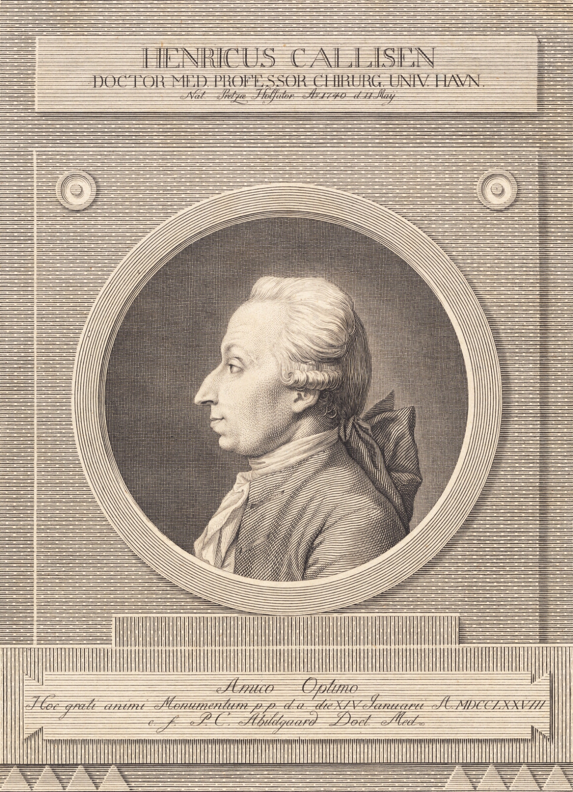 J.F. Clemens, Professor i kirurgi Heinrich Callisen
