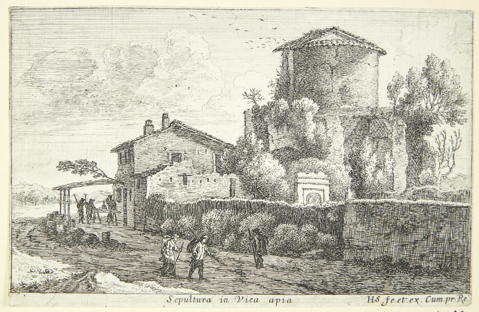 Herman van Swanevelt, Gravsted på Via Appia