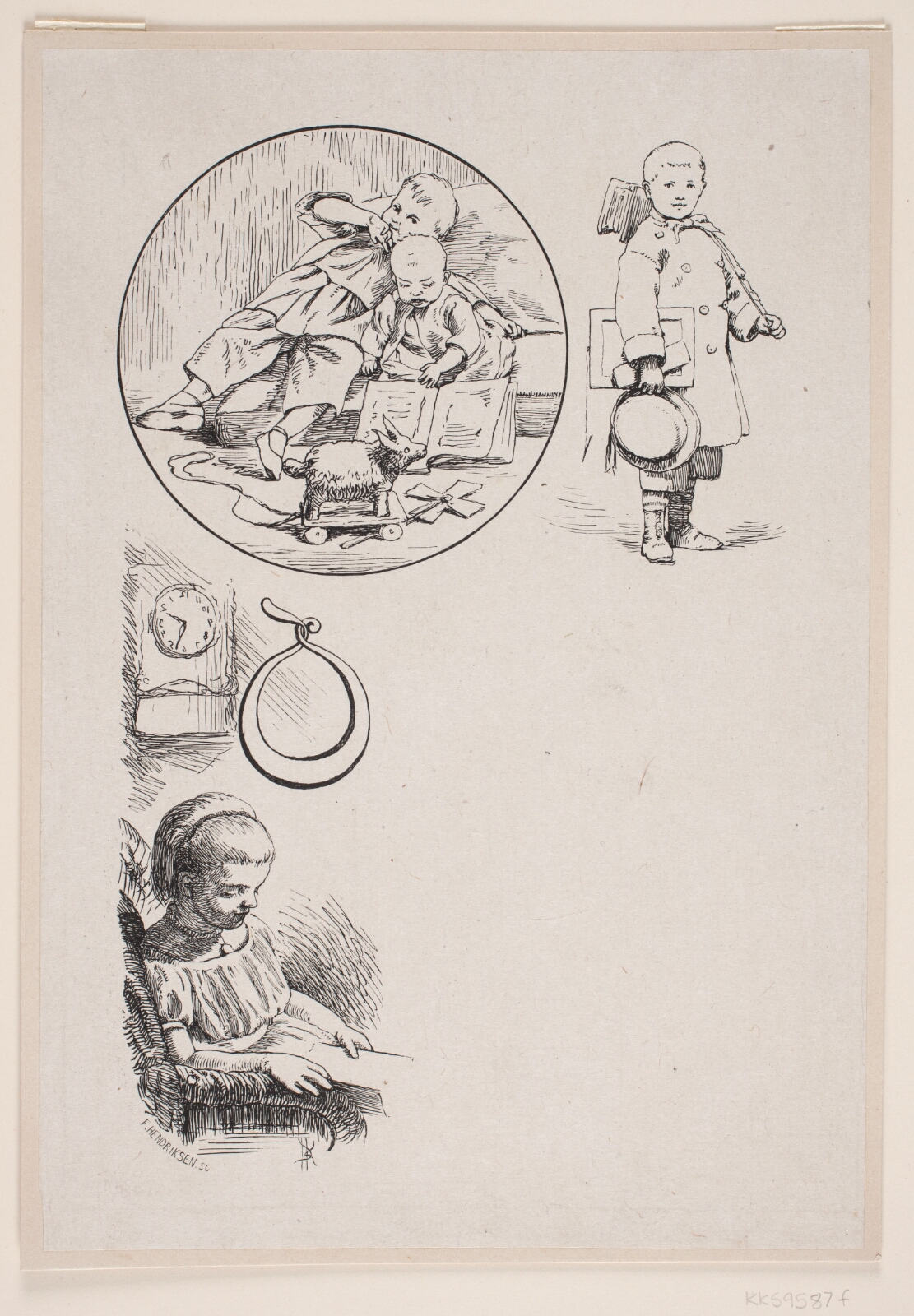 F. Hendriksen, Illustration til Johan Krohn, "Peters jul"