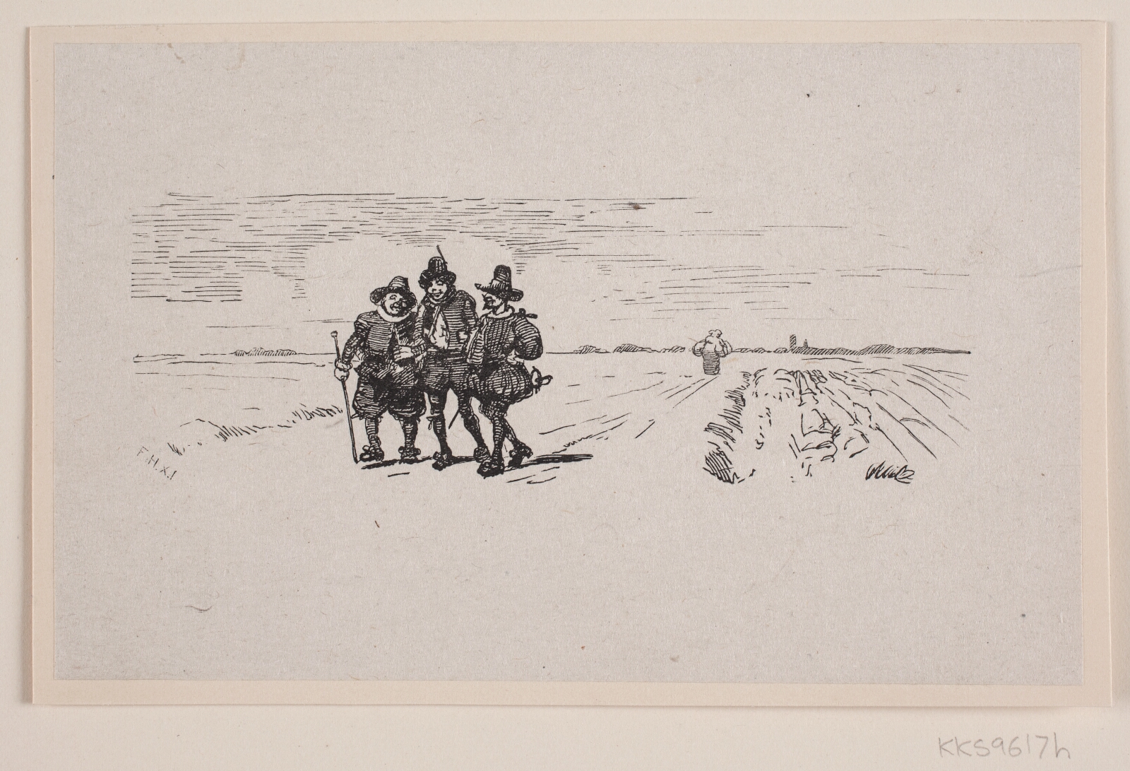 F. Hendriksen, Illustration til "Den døve Kone"