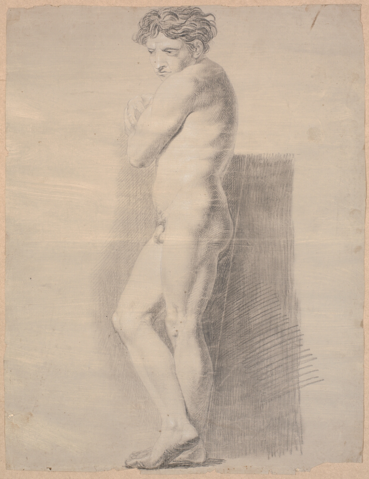 Nicolai Abildgaard, Stående model. Profil t.v. Armene foldet over brystet. Fødderne krydset