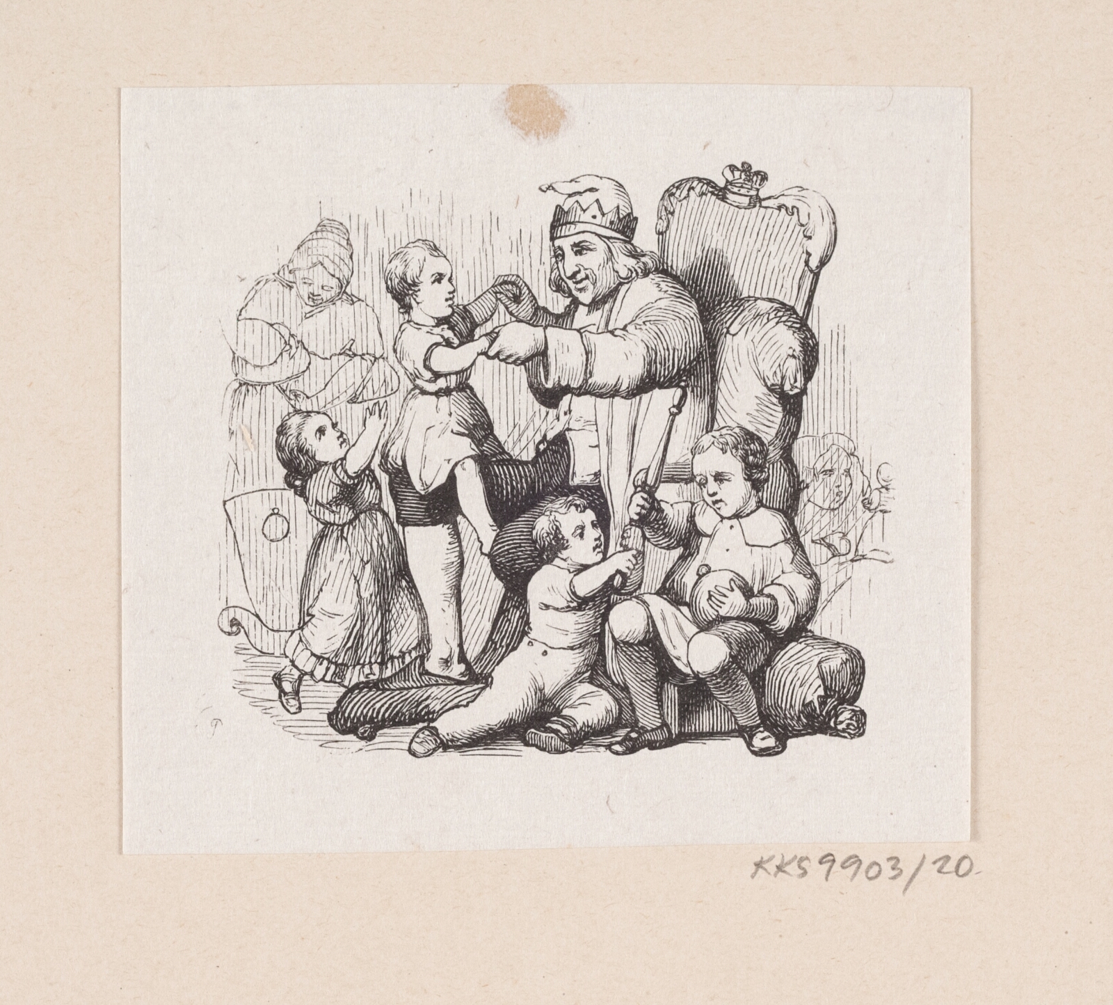 H.P. Hansen, Illustration til "Reisekammeraten" i H.C. Andersen, "Eventyr og Historier", Bind 1