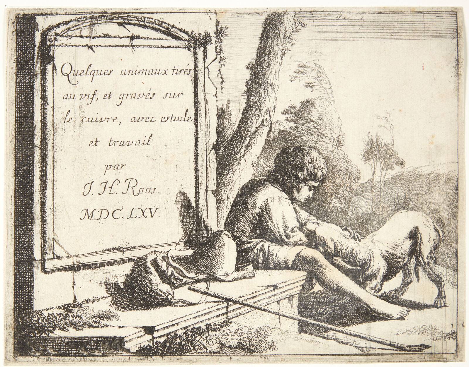 Johann Heinrich Roos, Titelblad til "Får og geder"
