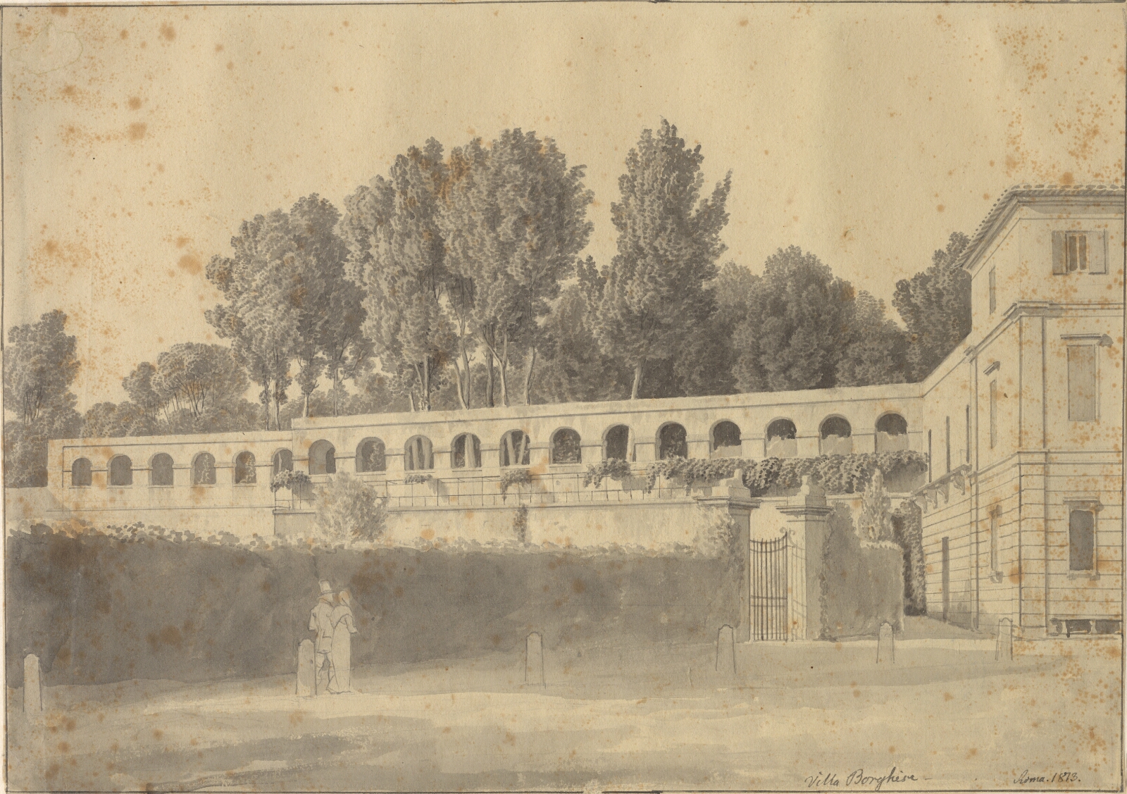 C.W. Eckersberg, Casino del Muro Torto i Villa Borgheses have, Rom