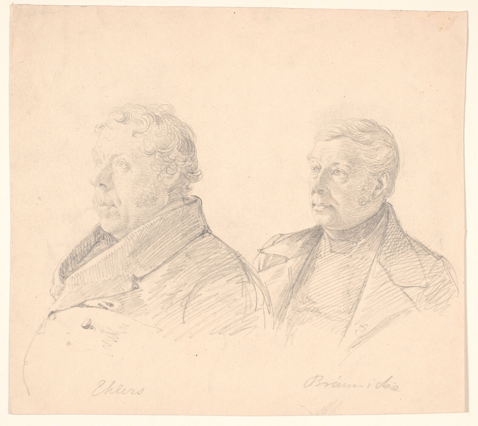 Wilhelm Marstrand, Portrætter af to roskildeborgere "Ehlers" og "Brünniche