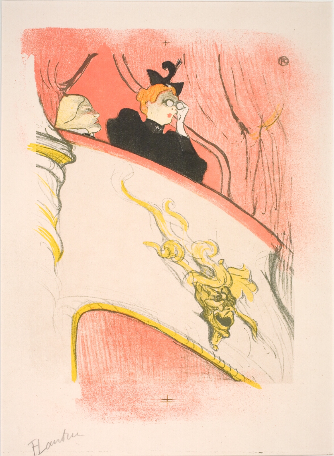 Henri de Toulouse-Lautrec, La loge au mascaron doré