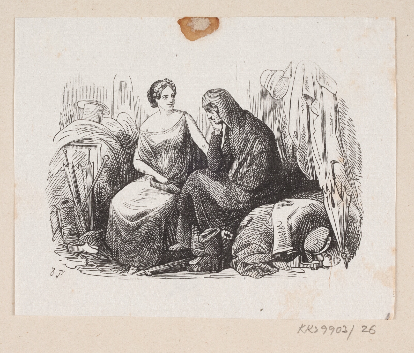 H.P. Hansen, Illustration til "Lykkens Kalosker" i H.C. Andersen, "Eventyr og Historier", Bind 1