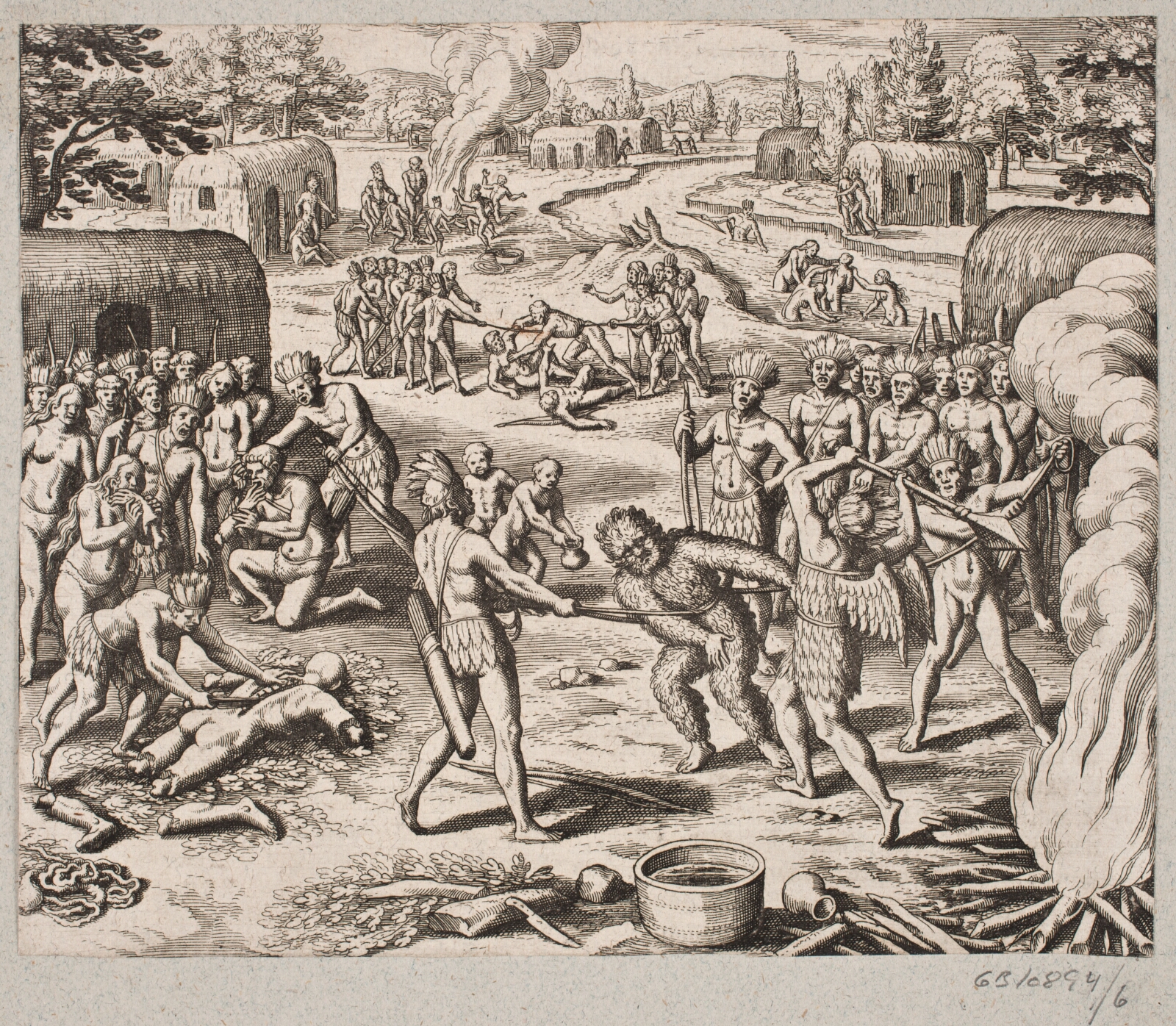 Matthäus Merian (I), Når de fanger en af deres fjender bliver de på barbarisk og umenneskelig vis henrettet og spist