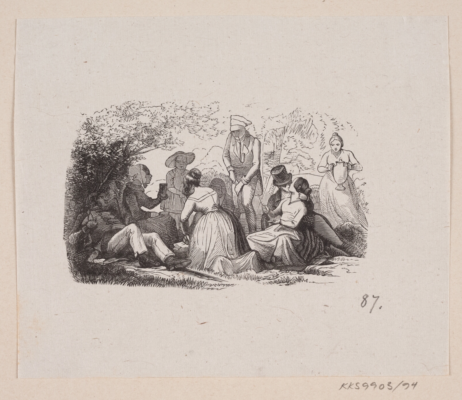 H.P. Hansen, Illustration til "Klokken" i H.C. Andersen, "Eventyr og Historier", Bind 2
