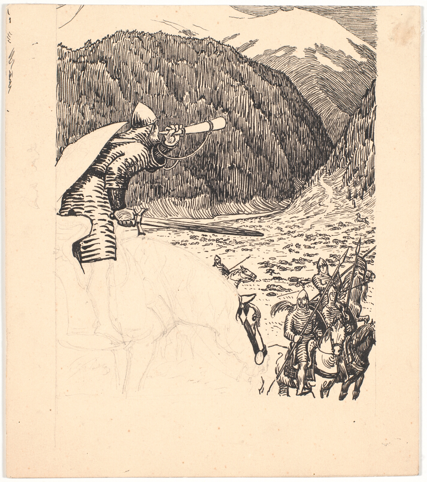Niels Skovgaard, Roland blæser i hornet