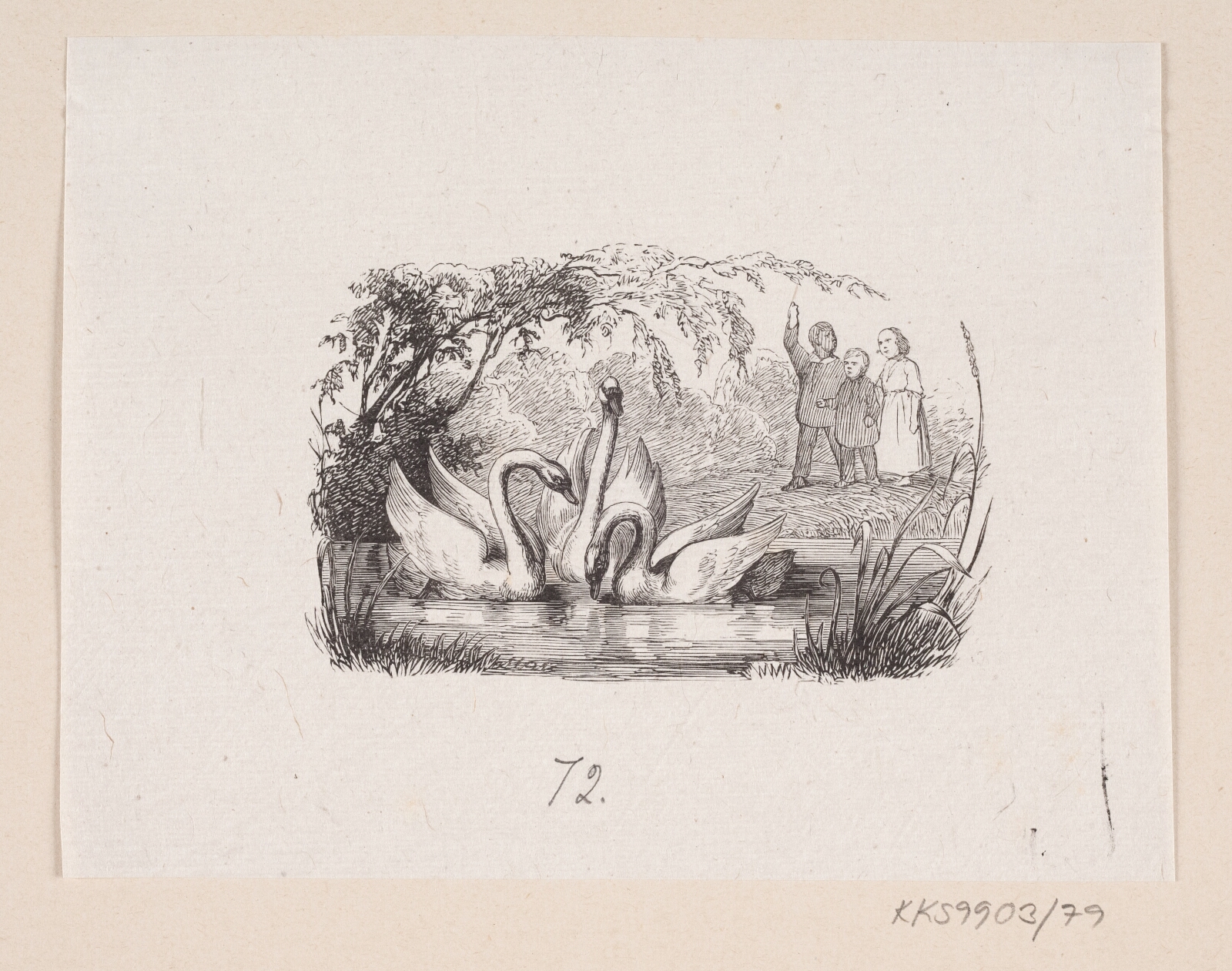 H.P. Hansen, Illustration til "Den grimme Ælling" i H.C. Andersen, "Eventyr og Historier", Bind 1