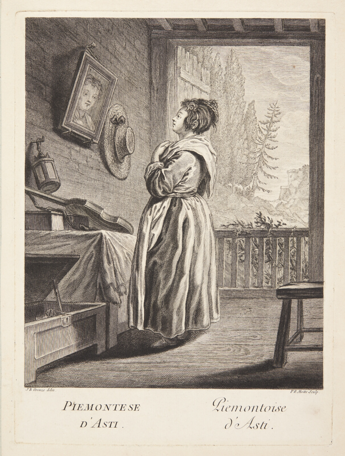 Pierre Etienne Moitte, Kvinde fra Asti (Piemontoise d'Asti)
