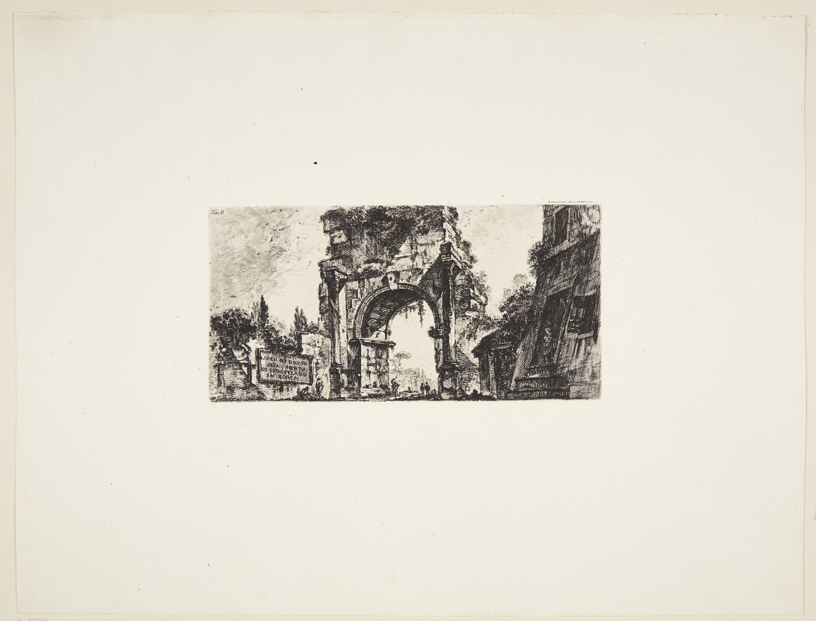 Giovanni Battista Piranesi, Drusus' triumfbue ved Porta San Sebastiano i Rom
