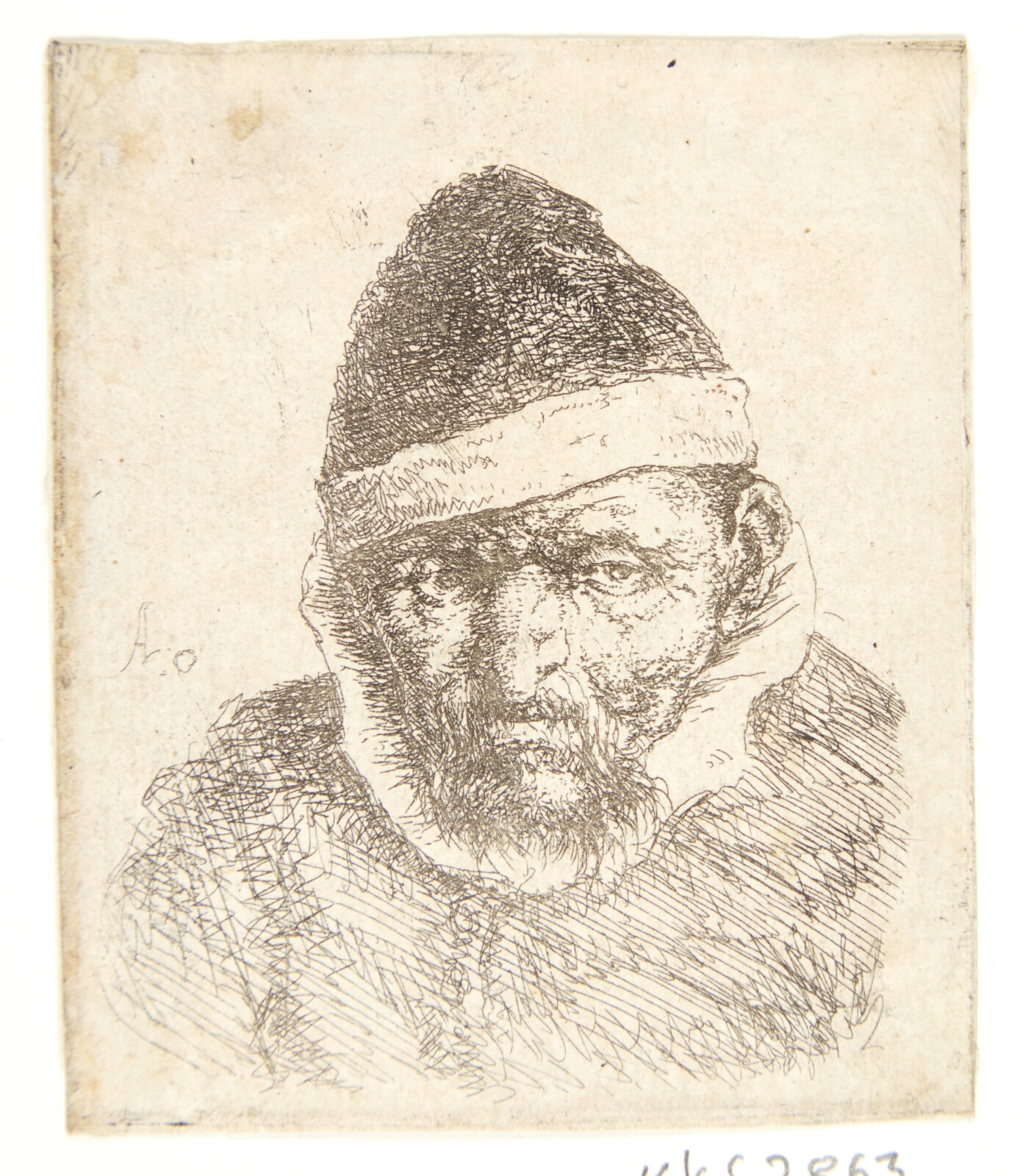 Adriaen van Ostade, Bonde med spids pelshue