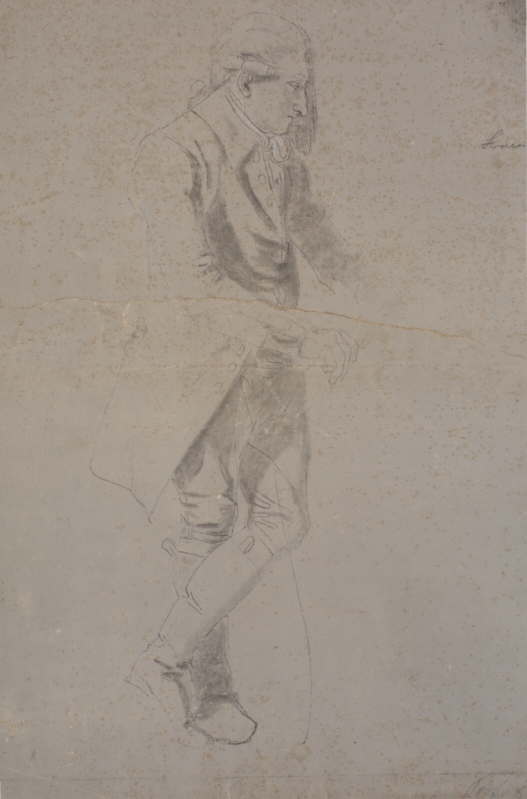 Nicolai Abildgaard, Stående herre med kostume fra ca. 1770. Struensee?
