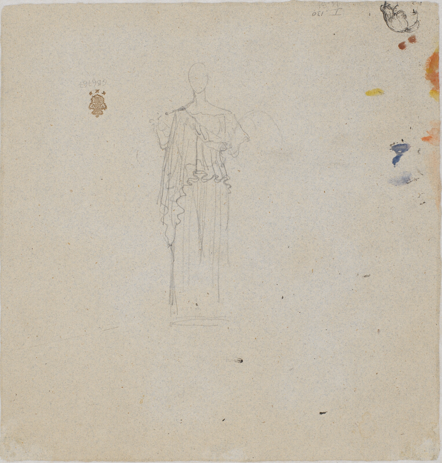 Wilhelm Marstrand, Skitse til figur og ansigt