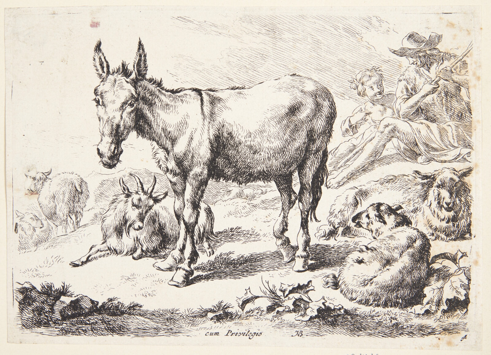 Nicolaes Berchem, Æsel og geder