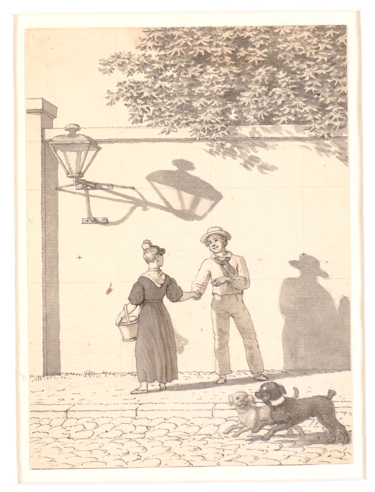 C.W. Eckersberg, En matros, der tager afsked med sin pige