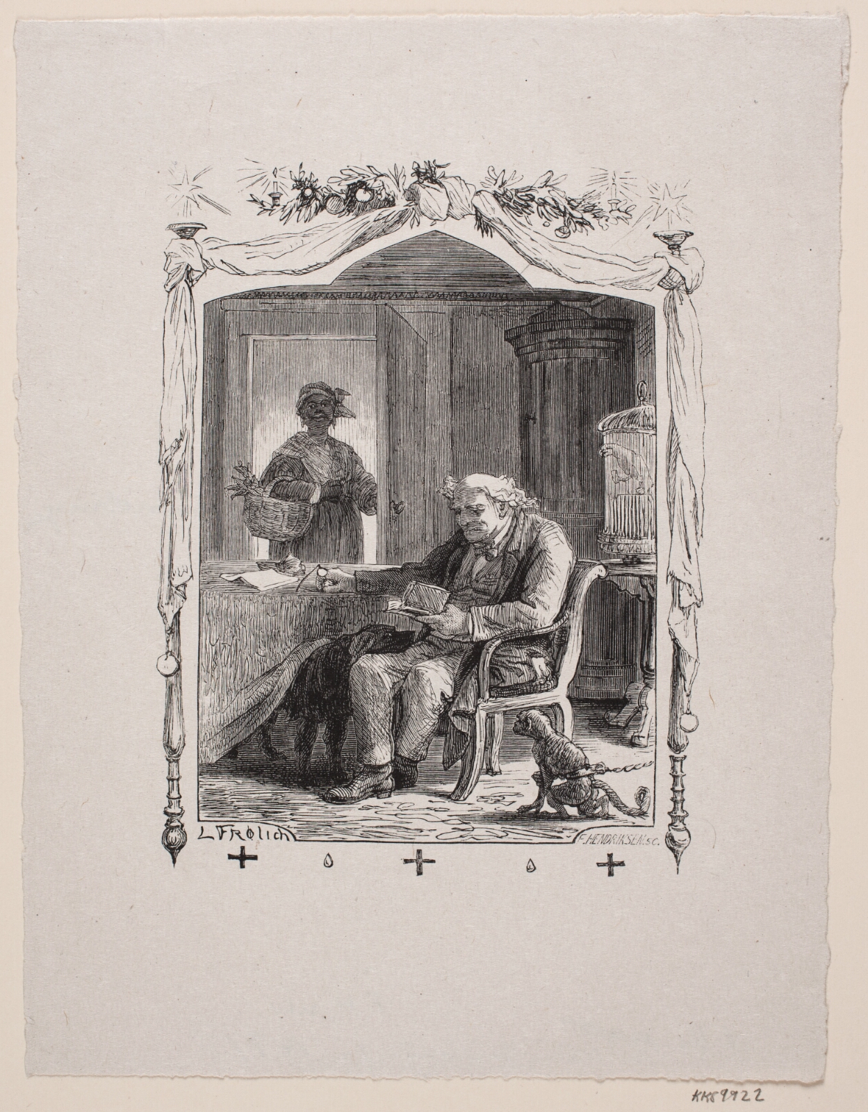 F. Hendriksen, Illustration til "En moders barndomserindringer"