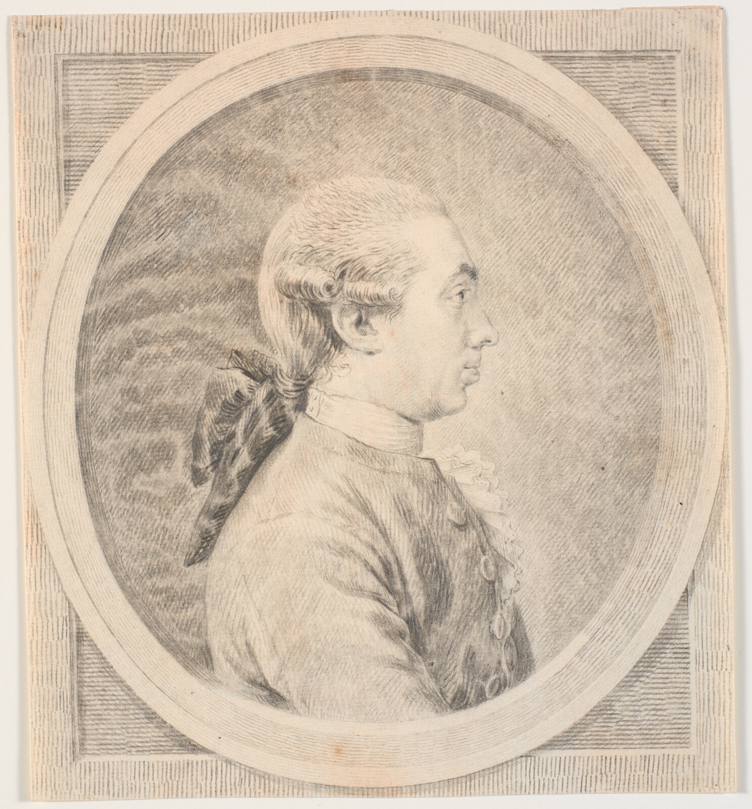 J.F. Clemens, Herreportræt. Profil til venstre