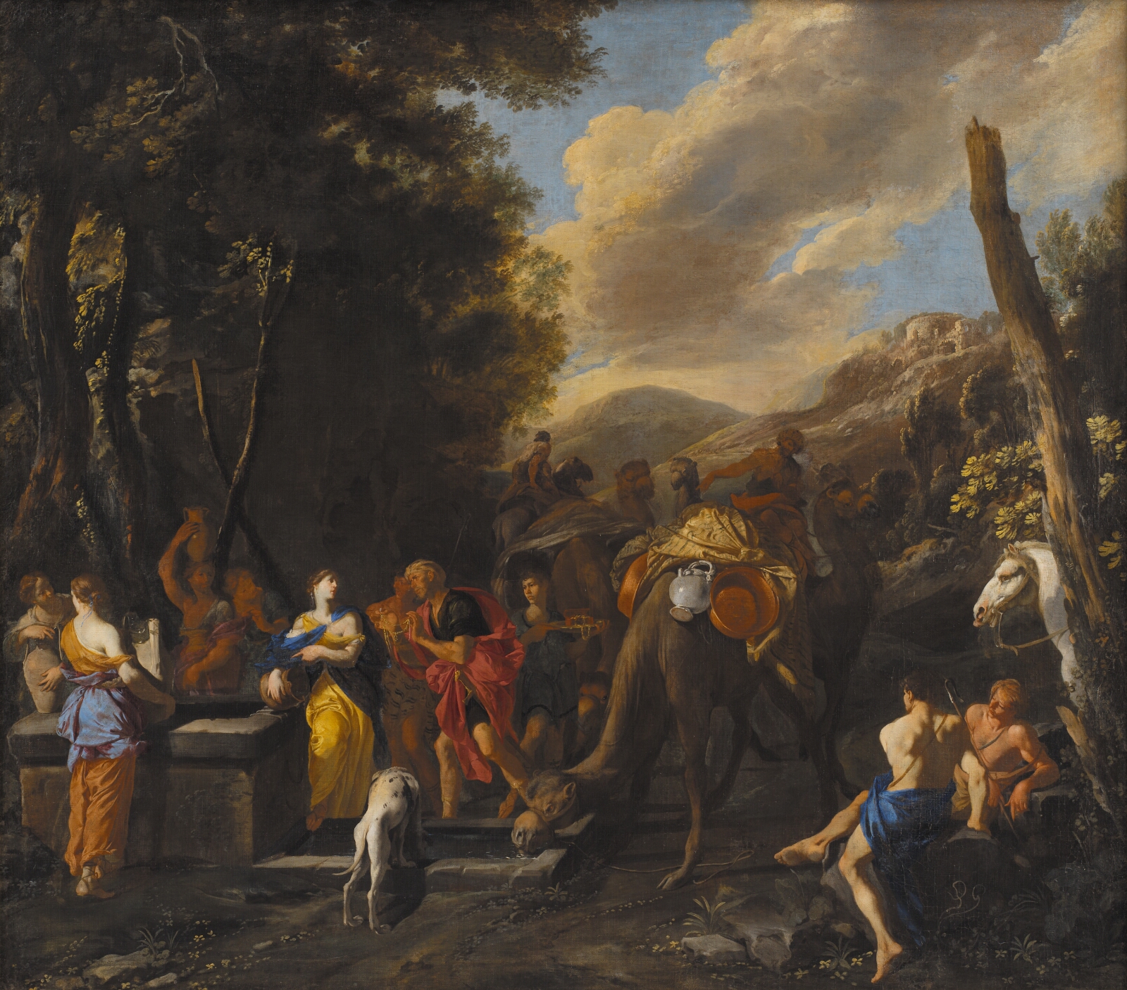 Domenico Gargiulo, Rebecca og Eliezer ved brønden