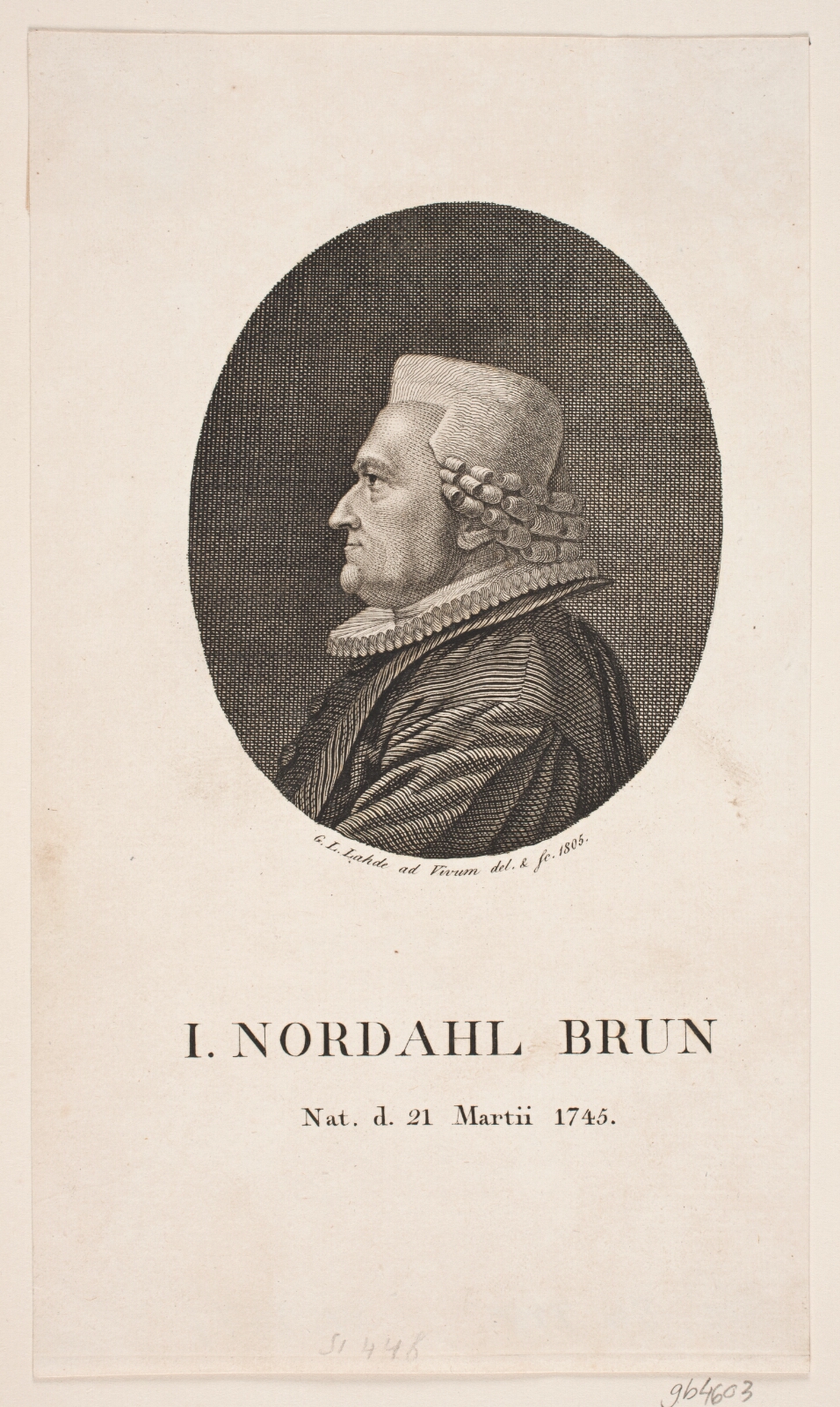 Gerhard Ludvig Lahde, I Nordahl Brun