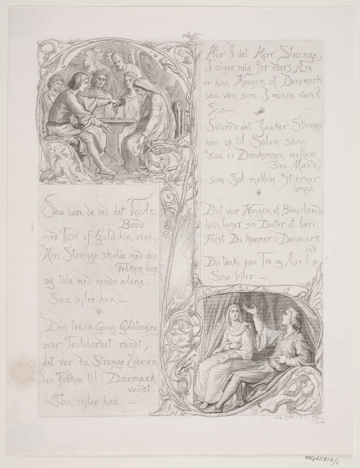 Lorenz Frølich, Illustration nr. 3 til "Visen om Dronning Dagmars ankomst til Danmark"