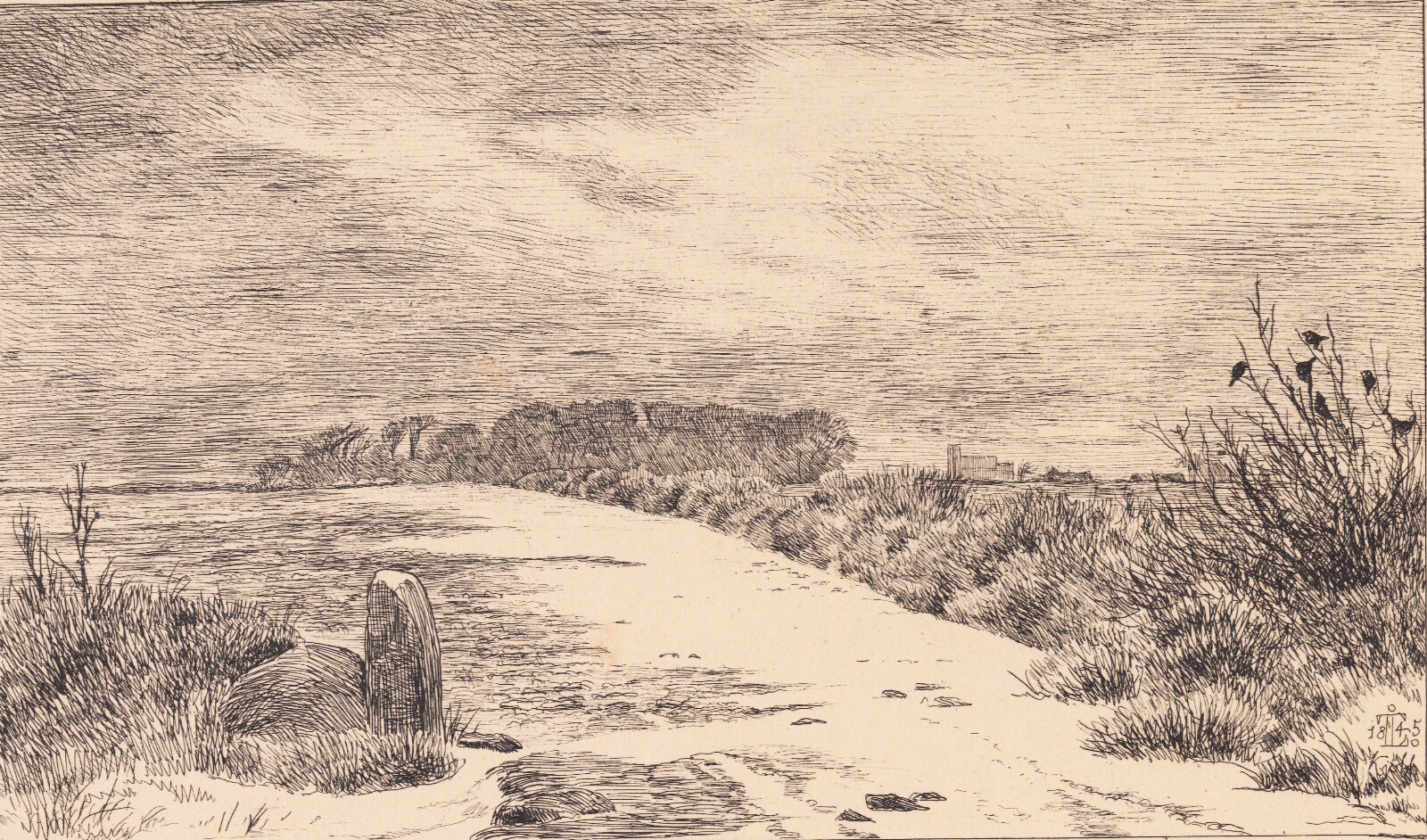 Johan Thomas Lundbye, Ved Himlingøje, Vinterlandskab