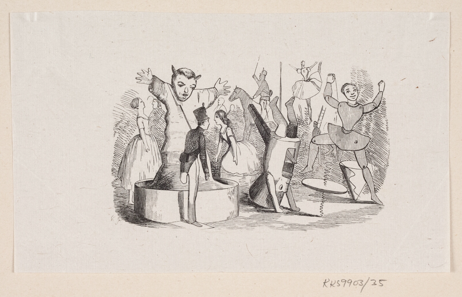 H.P. Hansen, Illustration til "Den standhaftige Tinsoldat" i H.C. Andersen, "Eventyr og Historier", Bind 1