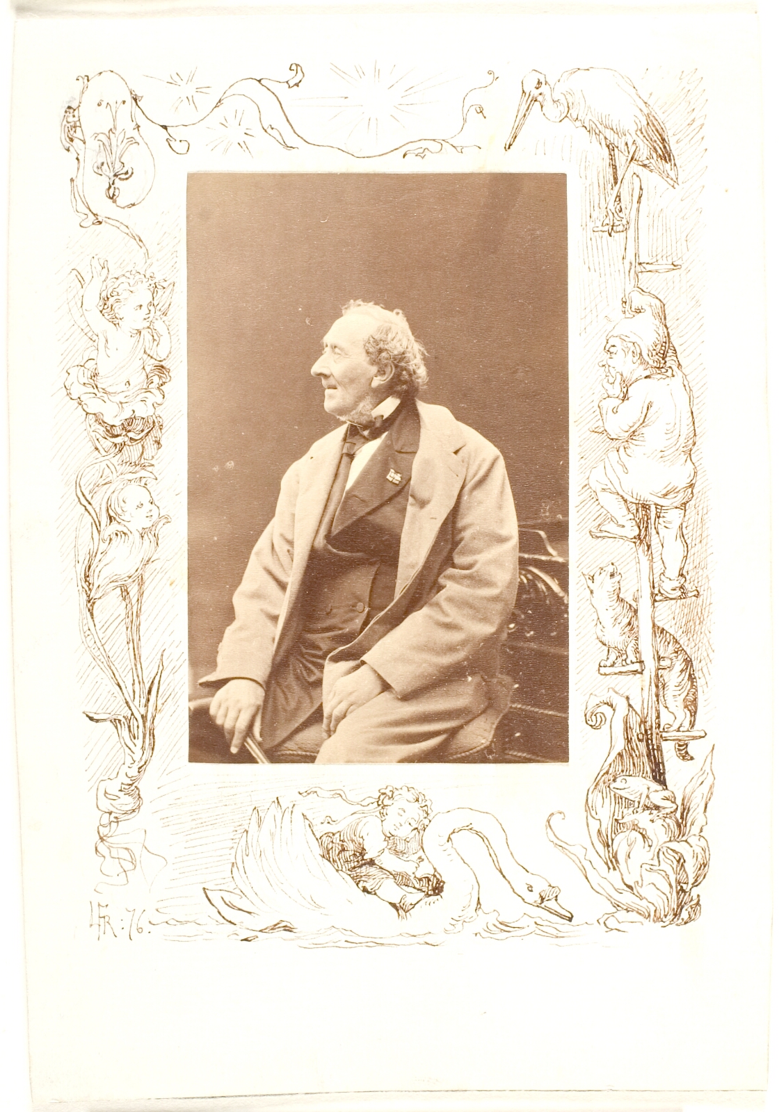 Lorenz Frølich, Randtegning om et fotografi af H.C. Andersen