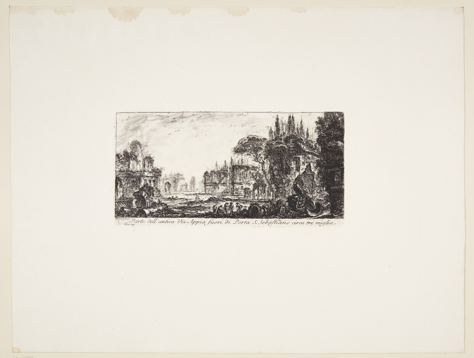 Giovanni Battista Piranesi, Del af den antikke Via Appia omkring tre mil udenfor Porta San Sebastiano