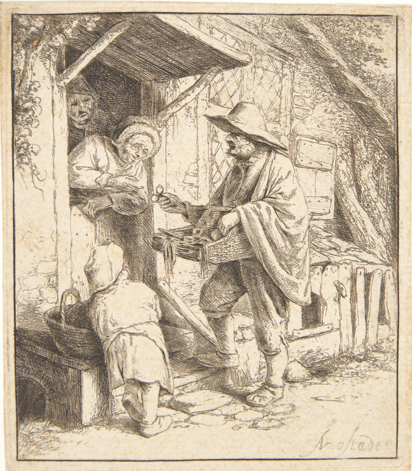 Adriaen van Ostade, Brillesælgeren