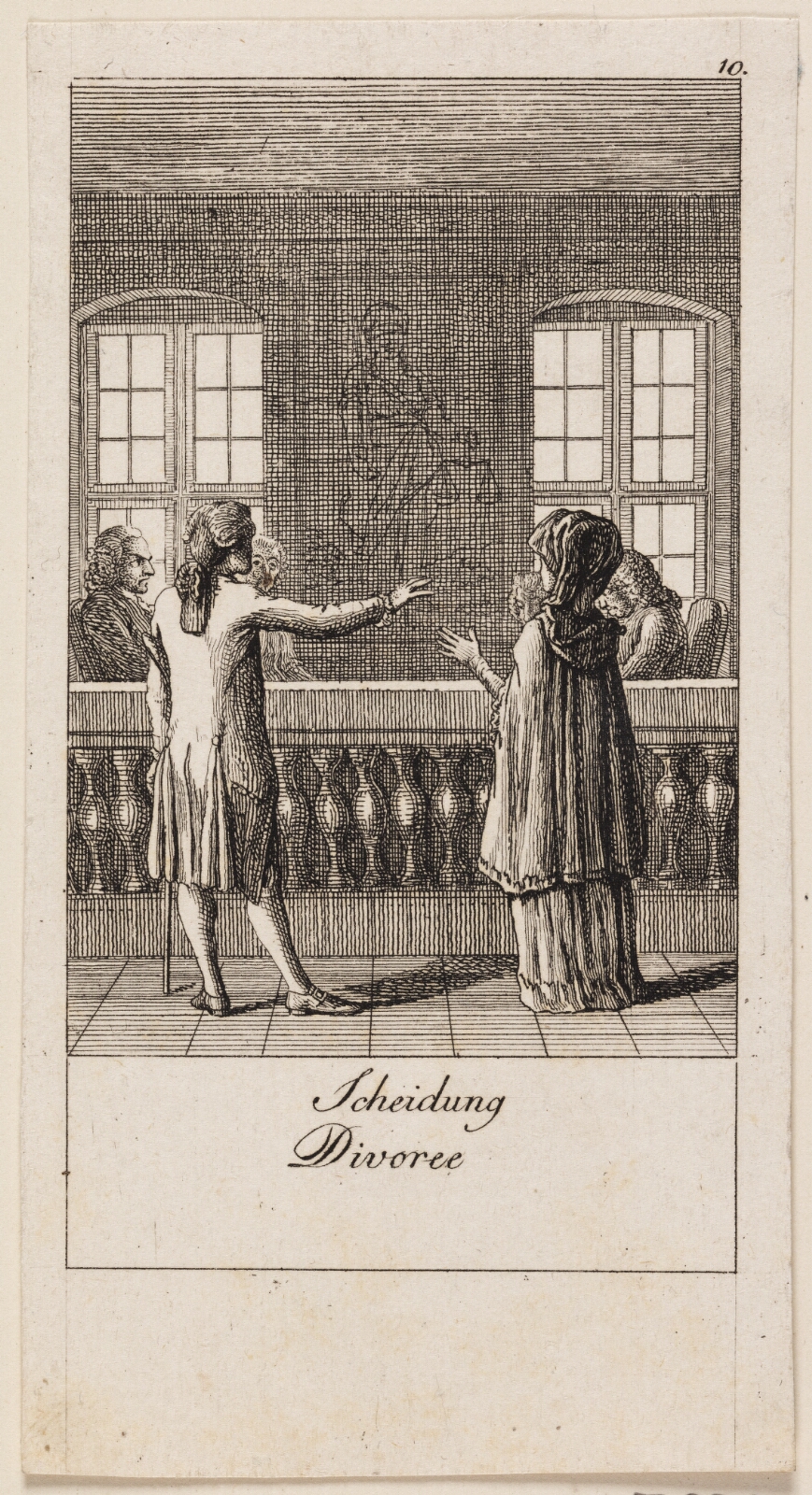 Daniel Nikolaus Chodowiecki, Illustration til giftermålets årsager og følger (Scheidung Divoree)