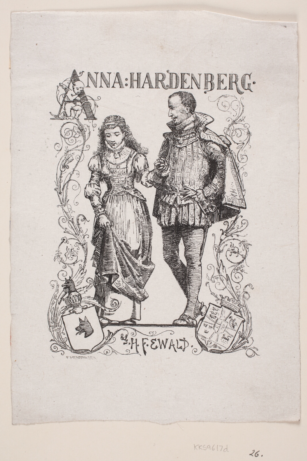 F. Hendriksen, Omslag til H. F. Ewald, "Anna Hardenberg"