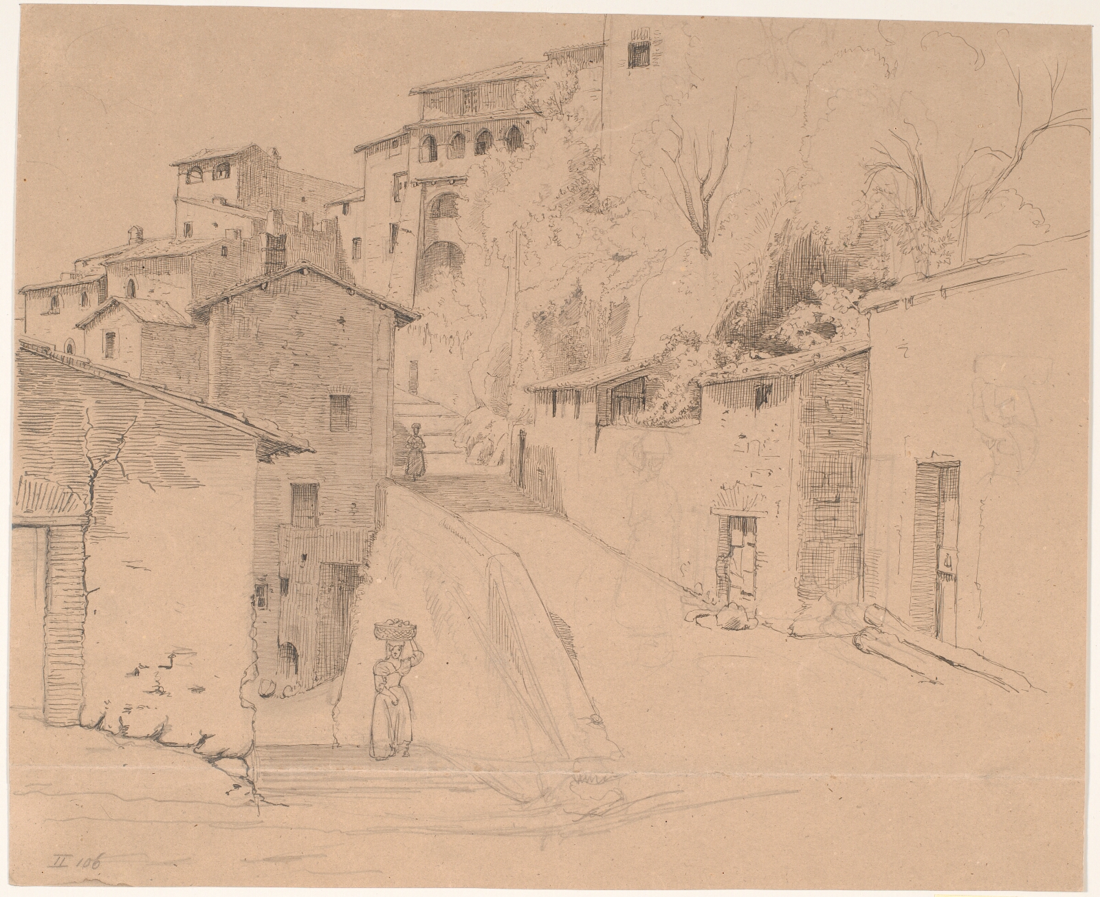 Wilhelm Marstrand, Via Piave med La Porta Su i Olevano Romano
