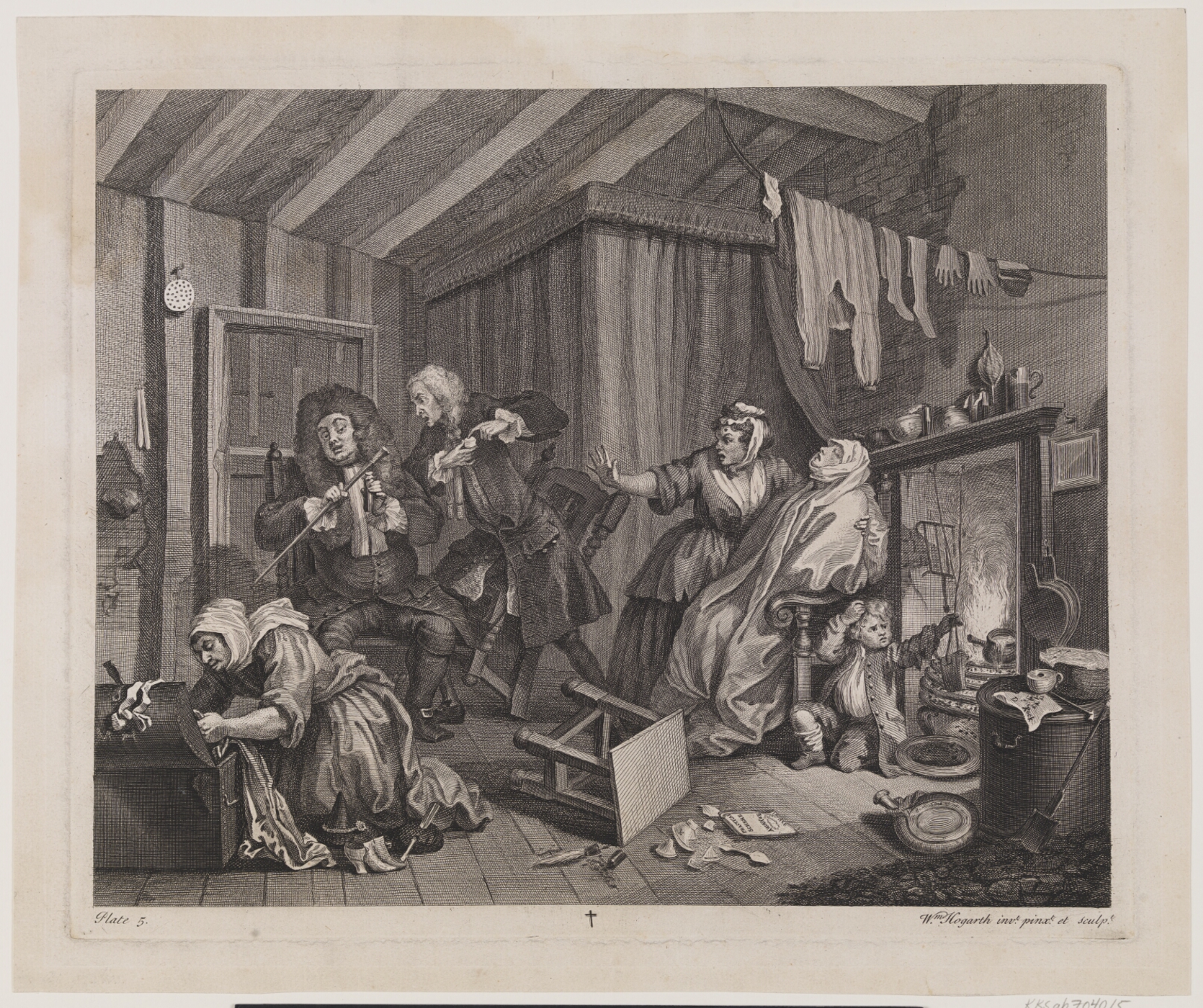 William Hogarth, En skøges liv, blad 5