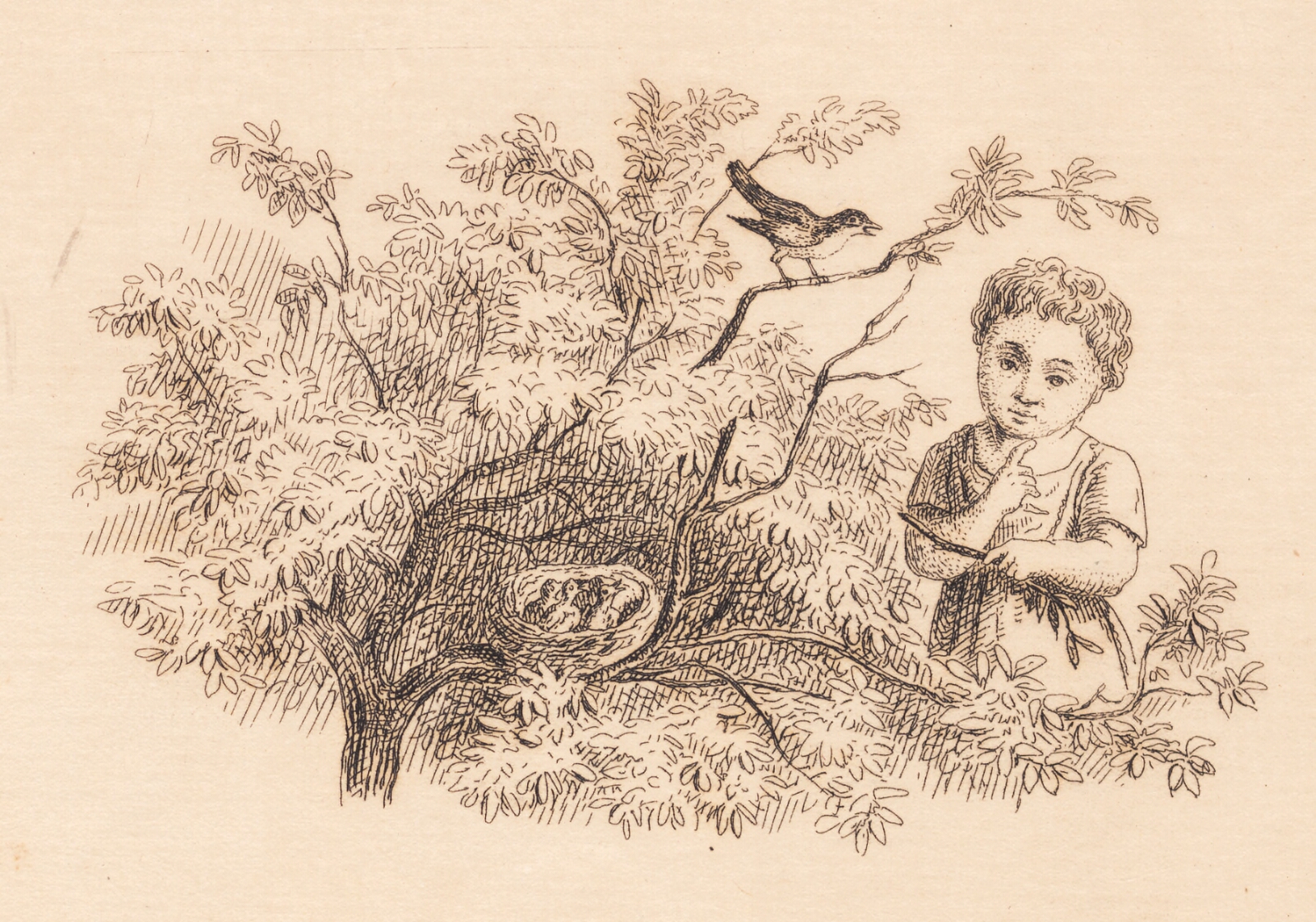 Martinus Rørbye, Illustration til "Halvhundrede Fabler for Børn" af Hey