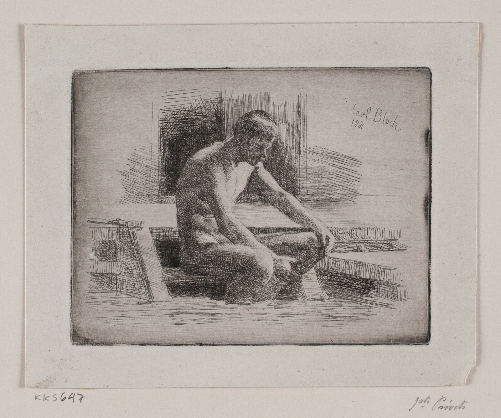 Carl Bloch, Lille badende mand
