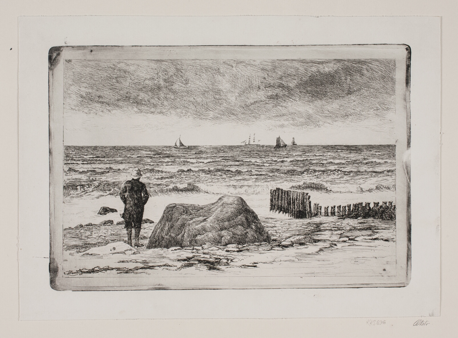 Carl Bloch, Blæsevejr. Søstykke