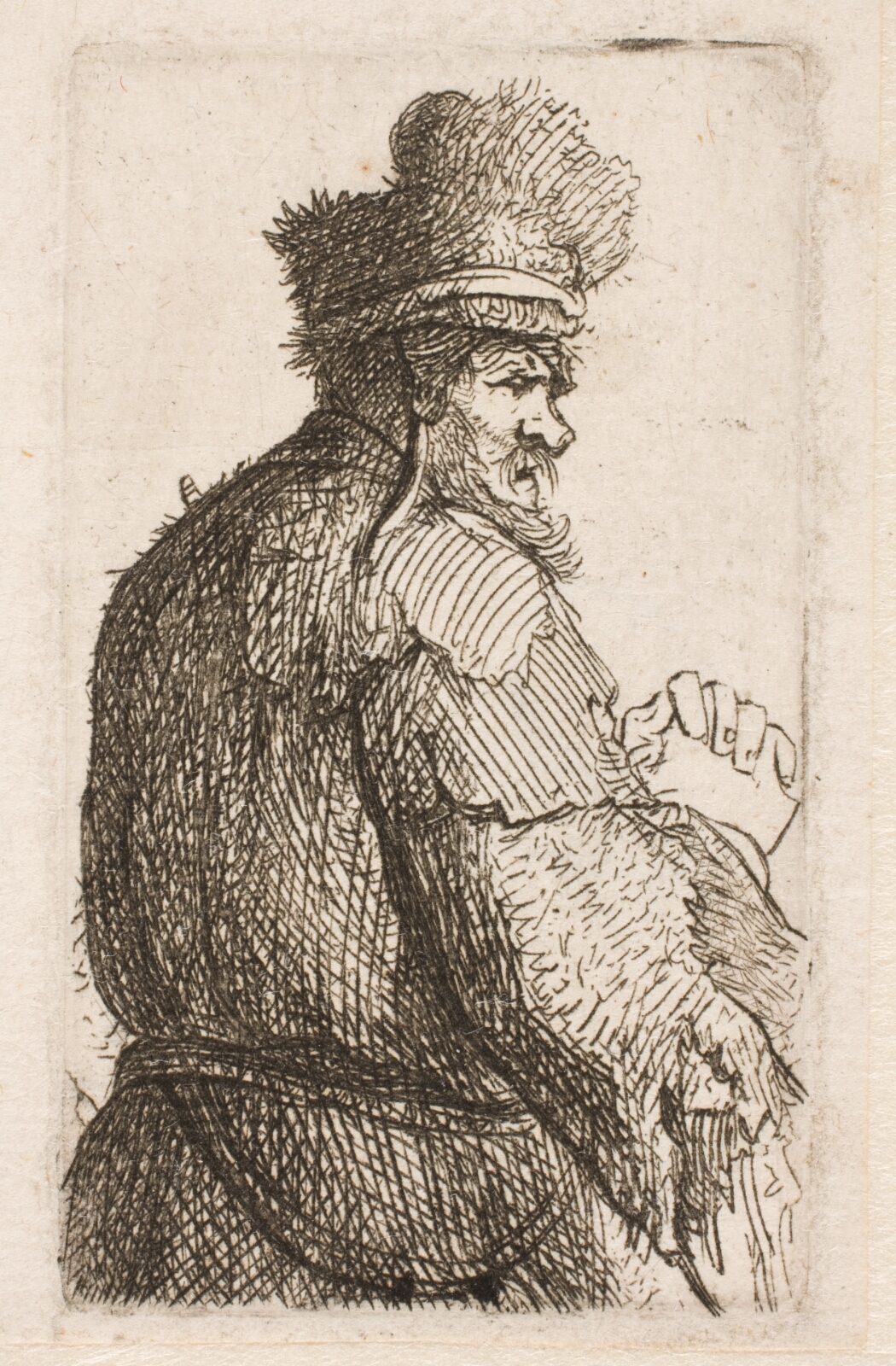 Rembrandt van Rijn, Gammel mand set bagfra