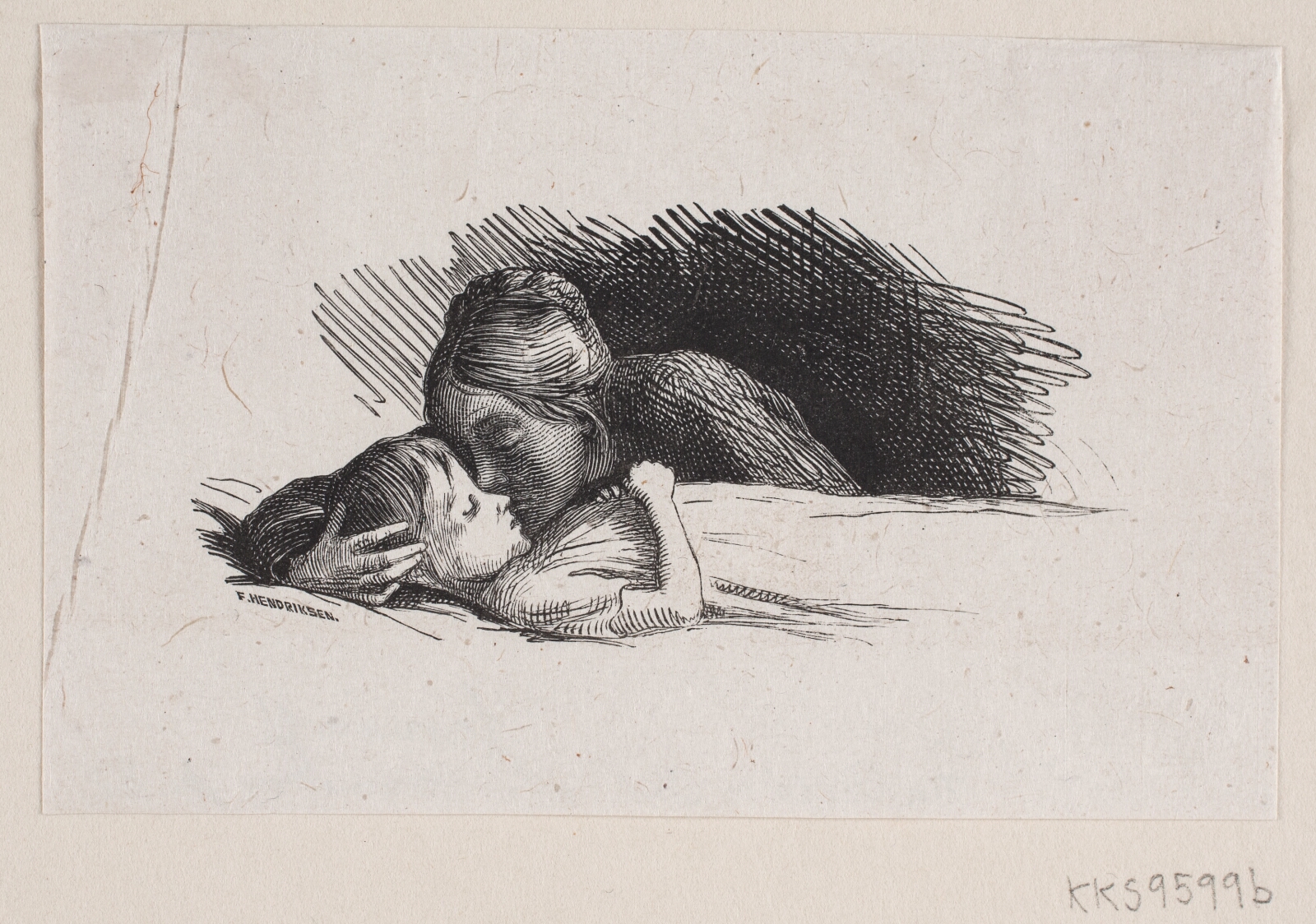 F. Hendriksen, Illustration til digtet "Sorg"