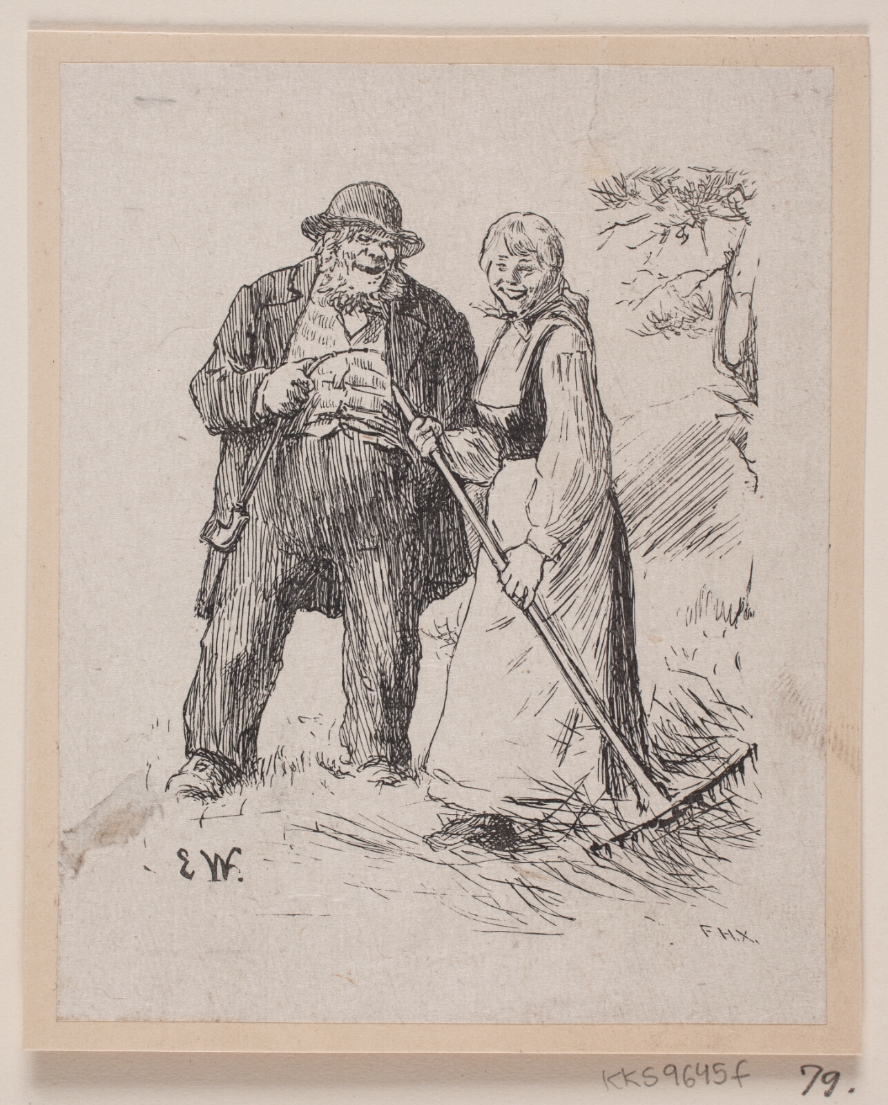 F. Hendriksen, Illustration til "Herremandsbruden"