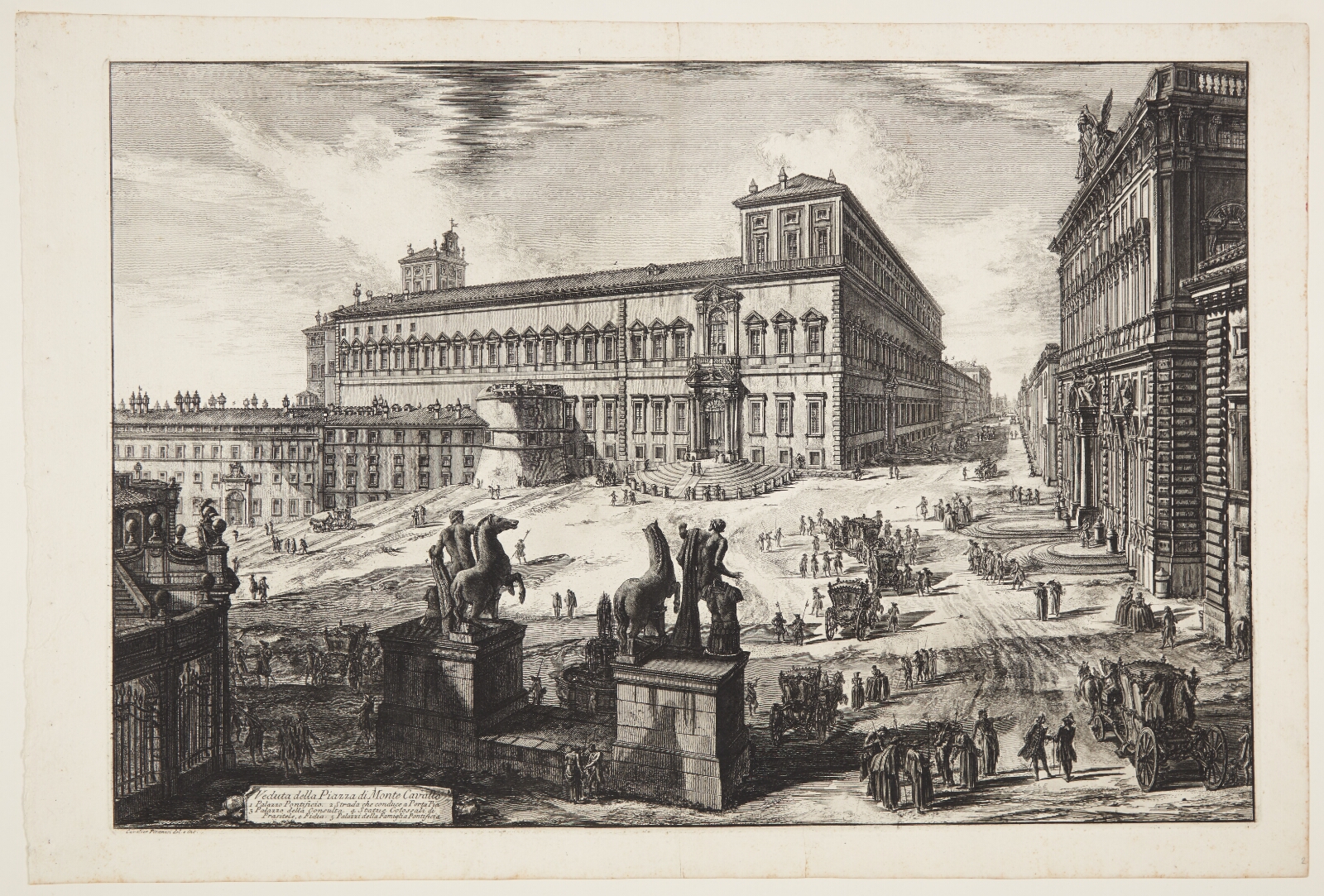 Giovanni Battista Piranesi, Det indre af Peterskirken, med Bernini's baldochino