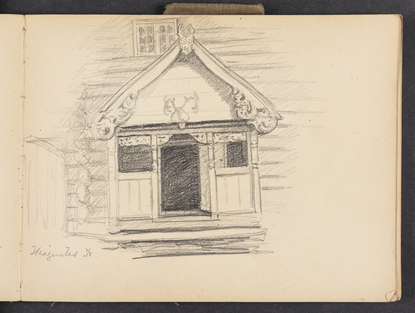 Agnes Slott-Møller, Studie af facade, Håkenstad Norge