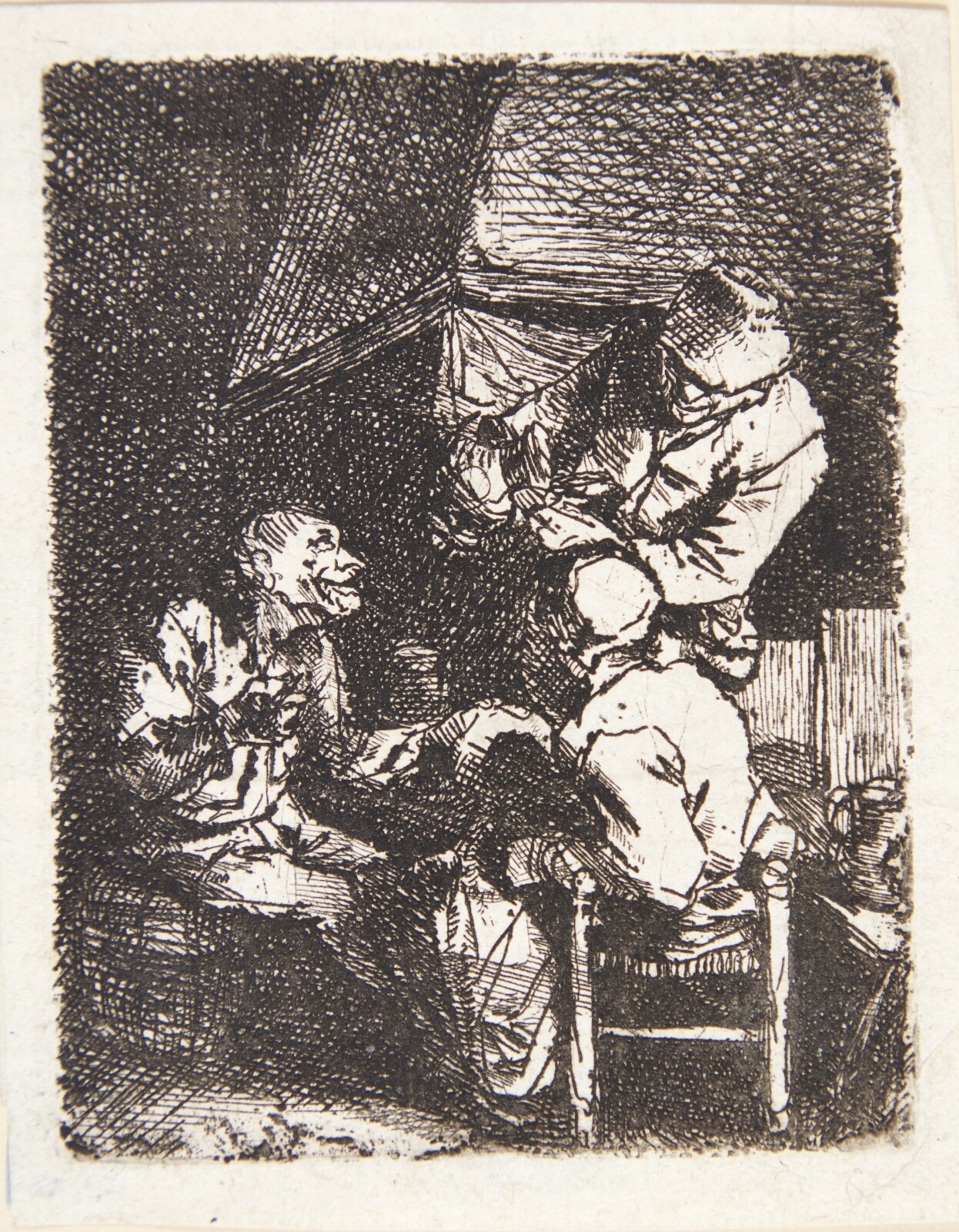 Cornelis Pietersz Bega, Tre figurer ved et ildsted